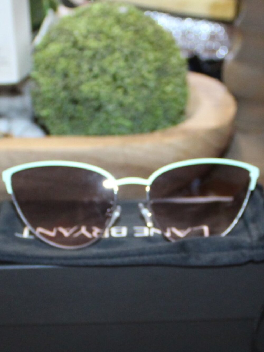 NWOT Lane Bryant Oversized cat eye sunglasses tiffany green, Nice! - Picture 4 of 5